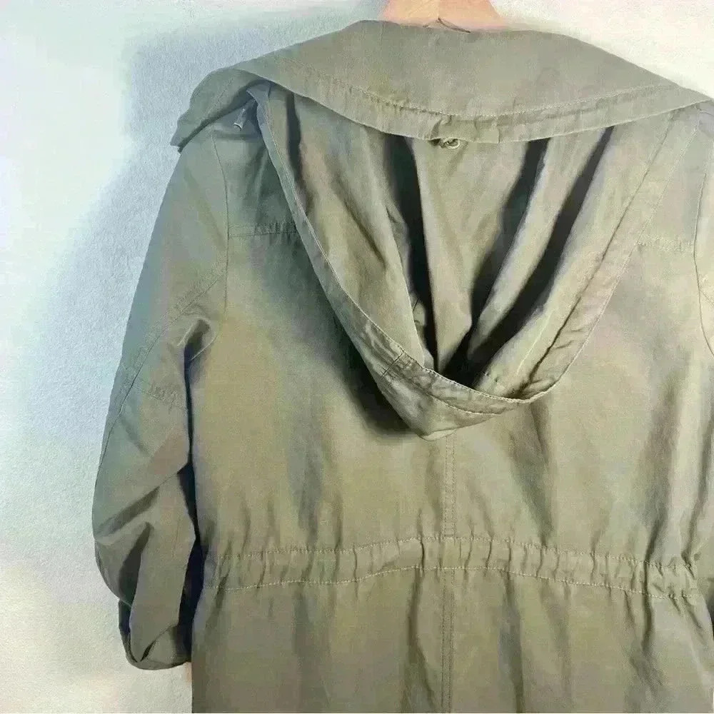 Kenneth Cole Women’s Anorak Olive Green Utility Jacket Size Medium - Picture 9 of 16